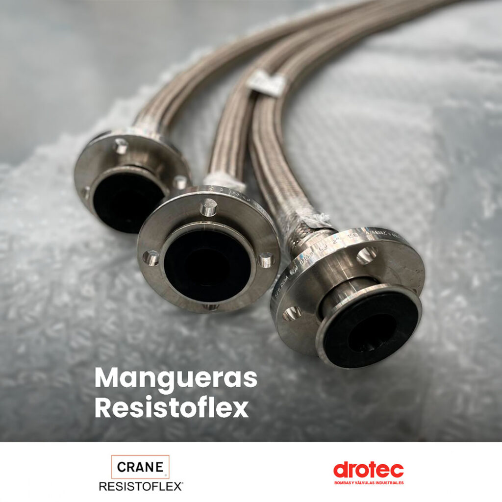 Despacho de mangueras Resistoflex para la distribución de fluidos corrosivos
